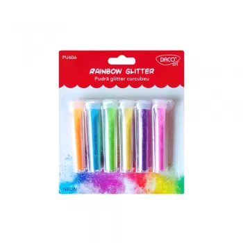 Pudra glitter 6 culori, 6g/culoare Daco PU606-1