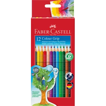 Creioane colorate 12 culori grip 2001 Faber-Castell-1