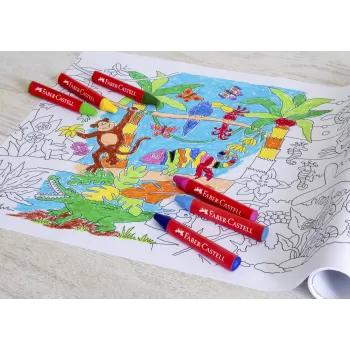 Creioane cerate 12 culori jumbo cutie plastic Faber-Castell-3