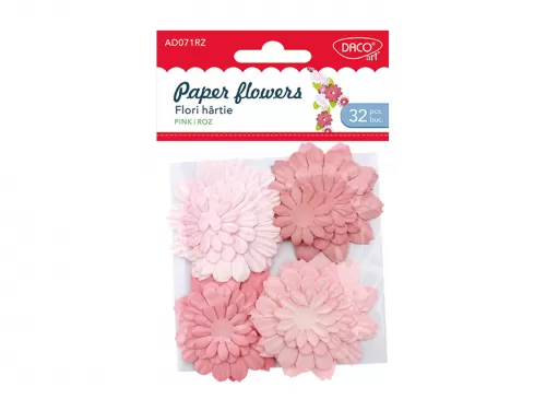1-Flori-de-hartie-roz-~-accesorii-craft-~--Daco-AD071RZ