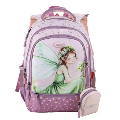 Ghiozdan fete clasa 0, lila, imprimeu Zana, 38 cm Daco GH3020-img
