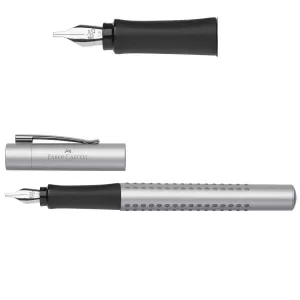 Set stilou caligrafic grip 2011 argintiu Faber-Castell-3-IMG-nav