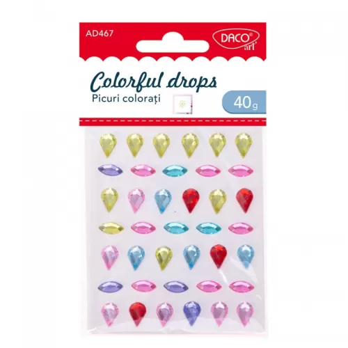 12-Accesorii-craft-~-strasuri-plastic-~-Picuri-Colorati-Daco-AD467