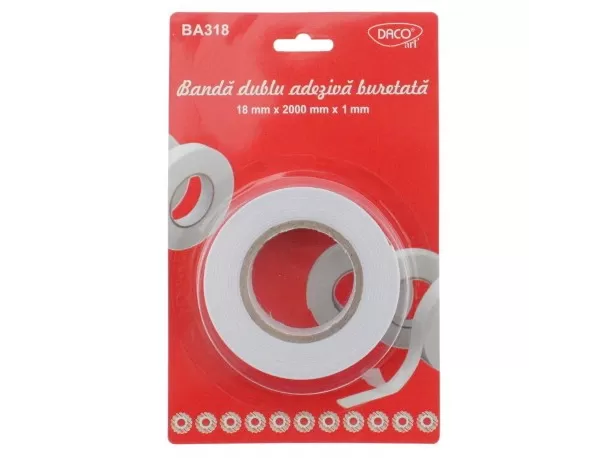 Banda dublu adeziva buretata 18 x 2 DACO BA318-1-IMG-slider