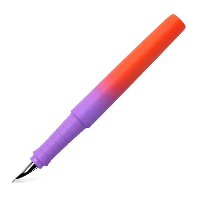 Stilou Faber-Castell Poly Pen,  mov-portocaliu, penita M-img