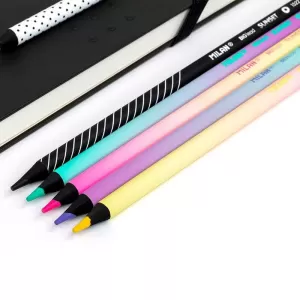 Creioane colorate set 6 culori, lemn negru printat Sunset Milan-3-IMG-nav
