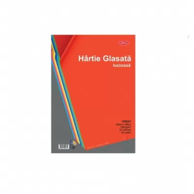 Hârtie glasată lucioasă 12 file/set DACO-img