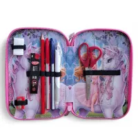 Ghiozdan fete clasa 0 cu penar echipat, imprimeu Unicorn Princess Daco-5-IMG-slider-mobile