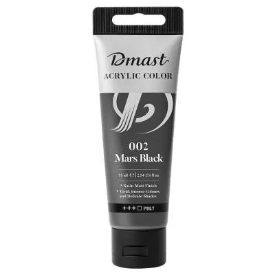 Culori acrilice profesionale, 75 ml, negru Marte Dmast by Pebeo-img