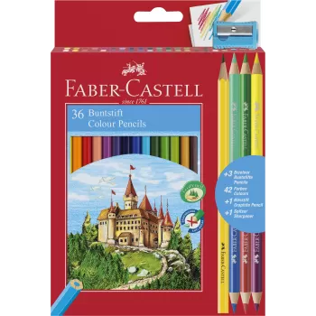 Creioane colorate 36+3+1 culori eco Faber-Castell-1