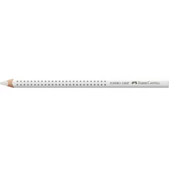 Creion colorat alb jumbo grip Faber-Castell-2