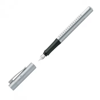 Stilou Faber-Castell grip 2011 argintiu, penita F -2