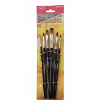 Pensula set 6 par sintetic oblic DACO PN236-1