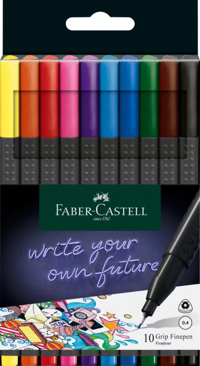 Liner 0.4mm set 10 grip Faber-Castell-img