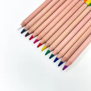 Set creioane colorate, 12 culori, corp natur cilindric Daco CC412A-2-IMG-nav