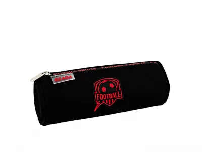 Penar etui negru, imprimeu sigla fotbal, 1 fermoar printat Ecada 786610-img