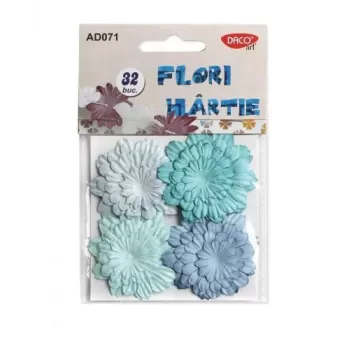 Flori de hartie albastre - accesorii craft - Daco AD071A-1