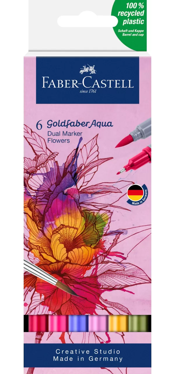 Marker solubil 2 capete set 6 buc flori goldfaber Faber-Castell-1-IMG-slider