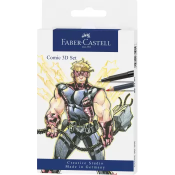 Set pitt artist pen comic 11 piese Faber-Castell-1