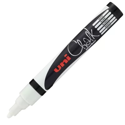 Creta lichida alba UNI Chalk 5M, varf rotund, 1.8-2.5mm,-img