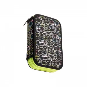 Penar echipat negru cu 2 fermoare, 37 piese, Emoji Bubbles Daco PE284E-2-IMG-nav