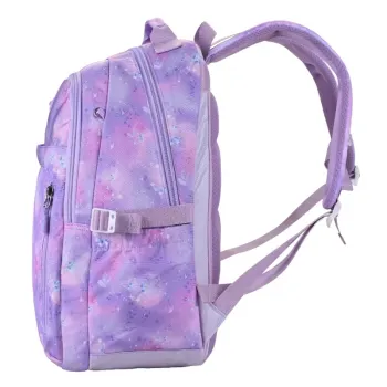 Ghiozdan fete lila, imprimeu fluturasi, 45 cm Daco GH5003-2