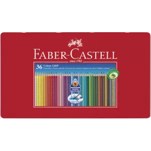 Creioane colorate 36 culori cutie metal grip 2001 Faber-Castell-1-IMG-nav