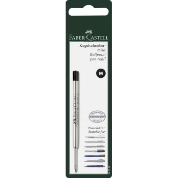 Blister rezerva pix metal m neagra Faber-Castell-1