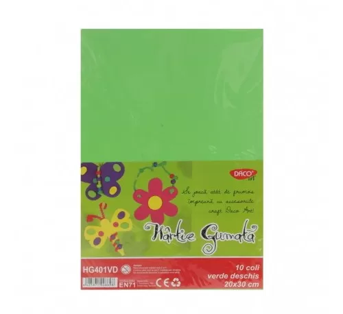 17-Hartie-gumata-10-coli-DACO-verde-deschis