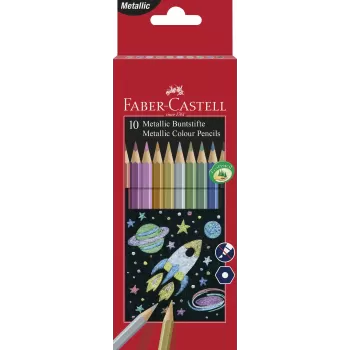 Creioane colorate metalizate 10 culori Faber-Castell-1