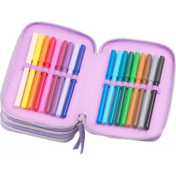 Penar 3 compartimente fete, echipat cu 44 piese, Unicorn 3D Faber-Castell-4