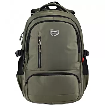 Ghiozdan baieti liceu, verde, 5 compartimente, 48 cm Daco GH579V-1