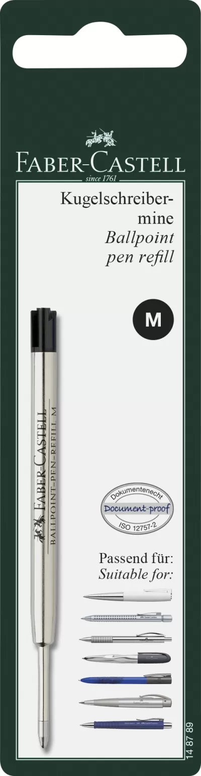 Blister rezerva pix metal m neagra Faber-Castell-img
