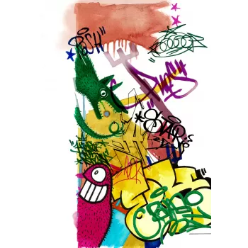 Marker solubil 2 capete set 6 buc graffiti goldfaber Faber-Castell-2