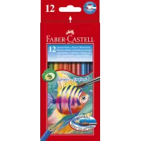 Creioane colorate acuarela 12 buc + pensula Faber-Castell-1-IMG-slider-mobile