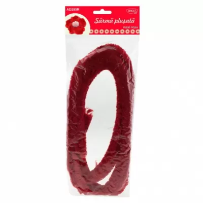 Accesorii craft - AD295R Sârmă pluşată Maxi roşie DACO-img