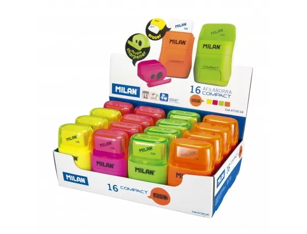 Ascuţitoare cu radiera Compact Fluo MILAN-1-IMG-slider