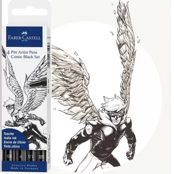 Pitt artist pen set 4 comic negru Faber-Castell-2