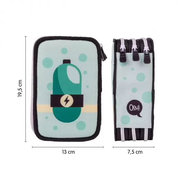 Penar 3 compartimente, echipat cu 49 piese, Aliens Green Milan 1364ALNGR-2-IMG-slider