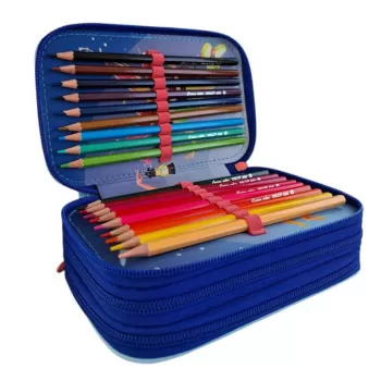 Penar fetite cu 3 fermoare, echipat cu 46 piese, zane Daco PE3036E-6