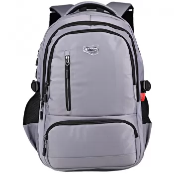 Ghiozdan liceu 5 compartimente, gri, 47 cm Daco GH580GR-1