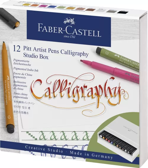 24-Pitt-artist-pen-caligrafic-cutie-studio-12-buc-Faber~Castell