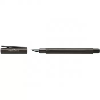 Stilou Faber-Castell Neo slim aluminium negru, penita M-3