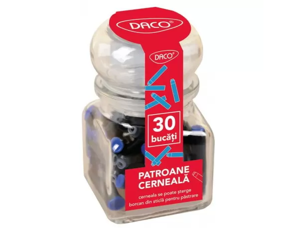 Rezerve cerneala, set 30 bucati, ambalaj sticla Daco PA030-1-IMG-slider