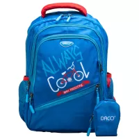 Ghiozdan scolar baieti, imprimeu bicileta “Always Cool”, clasa pregatitoare, 38 cm Daco GH376-1-IMG-slider-mobile