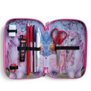 Penar 3 compartimente fete, echipat 46 piese, Princess Unicorn Daco PE3034E-4-IMG-nav