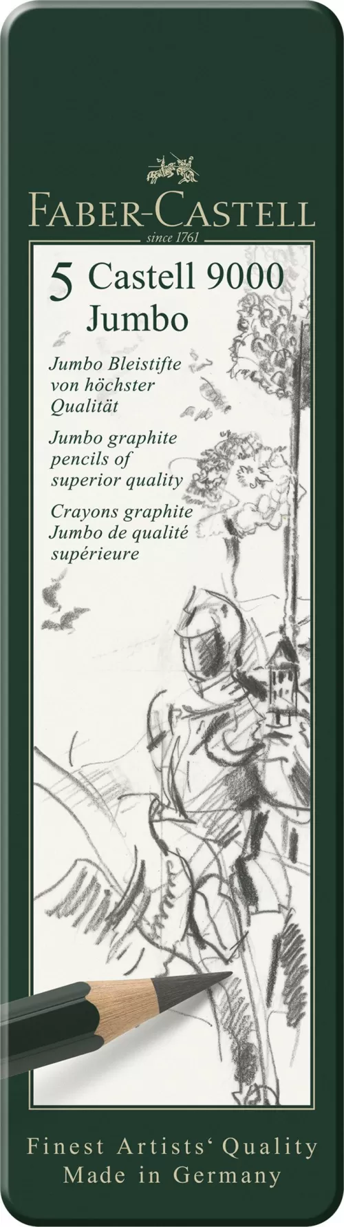 5-Set-5-buc-creion-grafit-castell-jumbo-Faber~Castell