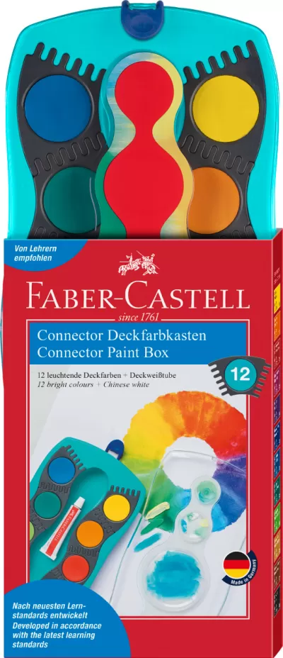 Acuarele 12 culori turcoaz connector Faber-Castell-img