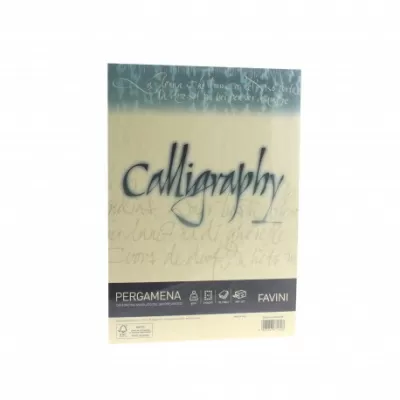 Hârtie caligrafică 190g/mp A4 20 coli CREM FAVINI PERGAMENA-img