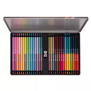 Creioane colorate bicolore in cutie metalica, set 30 Daco CC430-1-IMG-nav